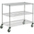 Nexel Chrome ESD Adjustable Shelf Truck w/3 Shelves, 30"L x 24"W x 40"H