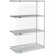 Nexel Chrome, 5 Tier, Wire Shelving Add-On Unit, 60"W x 18"D x 63"H