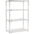 Nexel ESD, 5 Tier, Wire Shelving Starter Unit, 24"W x 18"D x 74"H