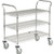 Nexel Chrome Utility Cart w/3 Shelves & Poly Casters, 1200 lb. Capacity, 60"L x 24"W x 39"H