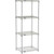 Nexel, Nexelate, Silver Epoxy, 5 Tier, Wire Shelving Starter Unit, 30"W x 24"D x 86"H