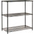 Nexel Black Epoxy, 3 Tier, Wire Shelving Starter Unit, 60"W x 18"D x 34"H