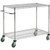 Nexel Chrome ESD Adjustable Shelf Cart w/2 Shelves & Poly Casters, 30"L x 24"W x 40"H