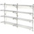 Nexel Chrome Wall Mount Wire Shelving 54"W x 24"D x 63"H 4 - Shelf Add-On