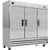 Nexel Reach In Freezer, 3 Solid Doors, 72 Cu. Ft., Stainless Steel