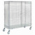 Nexel Poly-Z-Brite Wire Security Truck w/2 Shelves & 4 Swivel Casters, 48"L x 24"W x 69"H