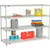 Nexel, Nexelate, Silver Epoxy, 4 Tier, Wire Shelving Starter Unit, 72"W x 30"D x 54"H