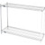 Nexel Chrome, 2 Tier, Wire Shelving Add-On Unit, 48"W x 14"D x 34"H