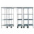 Nexel Space-Trac 5 Unit Storage Shelving, Chrome, 72"W x 24"D x 74"H - 14 ft
