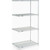 Nexel Poly-Z-Brite, 4 Tier, Wire Shelving Add-On Unit, 30"W x 24"D x 74"H