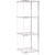 Nexel Chrome, 4 Tier, Wire Shelving Add-On Unit, 24"W x 24"D x 86"H