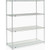 Nexel Chrome, 5 Tier, Wire Shelving Starter Unit, 60"W x 24"D x 74"H