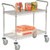 Nexel Chrome Utility Cart w/2 Shelves & Poly Casters, 1200 lb. Capacity, 42"L x 18"W x 39"H