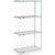 Nexel Poly-Z-Brite, 5 Tier, Wire Shelving Add-On Unit, 48"W x 24"D x 63"H