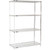 Nexel Chrome, 4 Tier, Wire Shelving Add-On Unit, 54"W x 21"D x 86"H