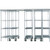 Nexel Space-Trac 5 Unit Storage Shelving, Chrome, 48"W x 21"D x 74"H - 12 ft