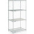 Nexel Poly-Z-Brite, 5 Tier, Wire Shelving Starter Unit, 24"W x 21"D x 86"H