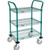 Nexel Utility Cart, 3 Shelf, Poly-Green, 24"L x 18"W x 39"H, Polyurethane Rigid Casters