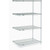 Nexel Poly-Z-Brite, 4 Tier, Wire Shelving Add-On Unit, 30"W x 24"D x 63"H