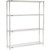 Nexel Chrome, 4 Tier, Wire Shelving Starter Unit, 60"W x 14"D x 74"H