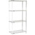 Nexel Chrome, 5 Tier, Wire Shelving Add-On Unit, 36"W x 18"D x 74"H