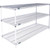 Nexel Chrome, 3 Tier, Wire Shelving Add-On Unit, 60"W x 24"D x 34"H