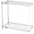 Nexel Chrome, 2 Tier, Wire Shelving Add-On Unit, 36"W x 14"D x 34"H