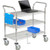 Nexel Chrome ESD Utility Cart w/3 Shelves & Polyurethane Casters, 30"L x 18"W x 39"H