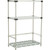 Nexel Poly-Z-Brite 3-Shelf Container/Keg Rack w/ 2-Solid Shelves, 48"W x 18"D x 63"H