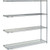 Nexel Nexelon, 4 Tier, Wire Shelving Add-On Unit, 72"W x 24"D x 63"H