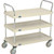 Nexel Plastic Utility Cart w/3 Shelves & Poly Casters, 900 lb. Cap, 36"L x 18"W x 39"H, Tan