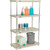 Nexel Plastic, 4 Tier, Solid Shelving Unit, Chrome Posts, 36"W x 18"D x 63"H