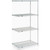 Nexel Chrome, 5 Tier, Wire Shelving Add-On Unit, 30"W x 18"D x 86"H