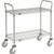 Nexel Utility Cart w/2 Shelves & Poly Casters, 1200 lb. Capacity, 30"L x 24"W x 39"H, Silver