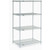 Nexel, Nexelate, Silver Epoxy, 5 Tier, Wire Shelving Starter Unit, 42"W x 18"D x 74"H