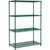 Nexel Poly-Green, 4 Tier, Wire Shelving Starter Unit, 60"W x 18"D x 86"H