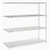 Nexel Poly-Z-Brite, 4 Tier, Wire Shelving Add-On Unit, 72"W x 24"D x 86"H