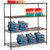 Nexel Black Epoxy, 4 Tier, Wire Shelving Starter Unit, 72"W x 24"D x 63"H