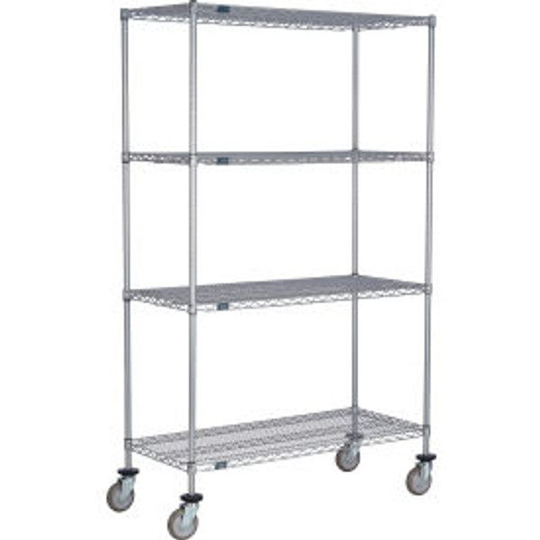 Nexel 4 Shelf Truck, Nexelate, 60"W x 18"D x 69"H, Polyurethane Swivel Casters