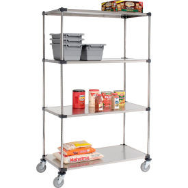 Nexel Stainless Steel Shelf Truck, 1200 lb. Capacity, 48"L x 24"W x 80"H