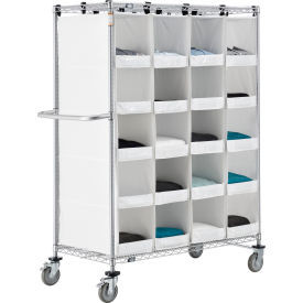 Nexel Stock Picking Truck, Single Sided, 20 Cells, 48"L x 24"W x 69"H, White