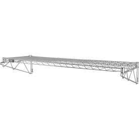 Nexel Chrome Adjustable Wall Mount Additional Wire Shelf Level, Starter, 48"W x 18"D