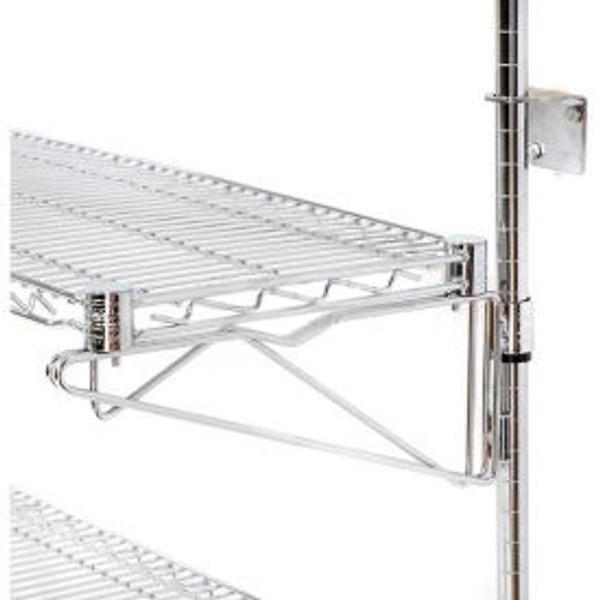Nexel Poly-Green Adjustable Wall Mount Additional Wire Shelf Level, Starter, 72"W x 14"D