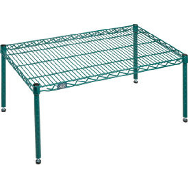 Nexel Poly-Green Wire Dunnage Rack - 36"W x 21"D x 14"H