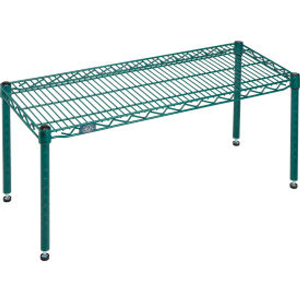 Nexel Poly-Green Wire Dunnage Rack - 36"W x 14"D x 14"H