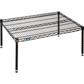 Nexel Black Epoxy Wire Dunnage Rack - 36"W x 24"D x 14"H