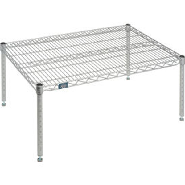 Nexelate Silver Epoxy Wire Dunnage Rack - 36"W x 24"D x 14"H