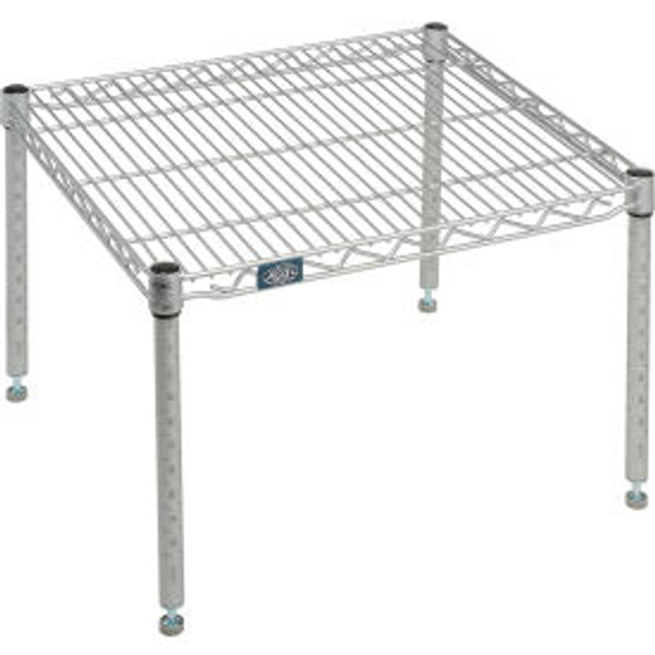 Nexelate Silver Epoxy Wire Dunnage Rack - 30"W x 21"D x 14"H