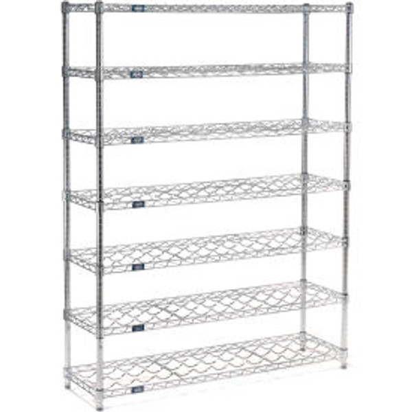 Nexel Wine Bottle Rack - 63 Bottle 36"W x 14"D x 63"H, Chrome