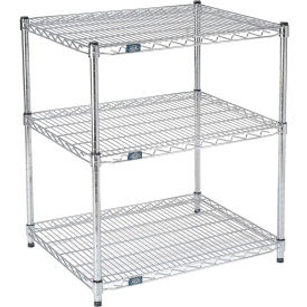 Nexel 3 Shelf, Chrome ESD Wire Shelving Unit, Starter, 36"W x 12"D x 34"H Nexel 3 Shelf, Chrome ESD Wire Shelving Unit, Starter, 36"W x 12"D x 34"H